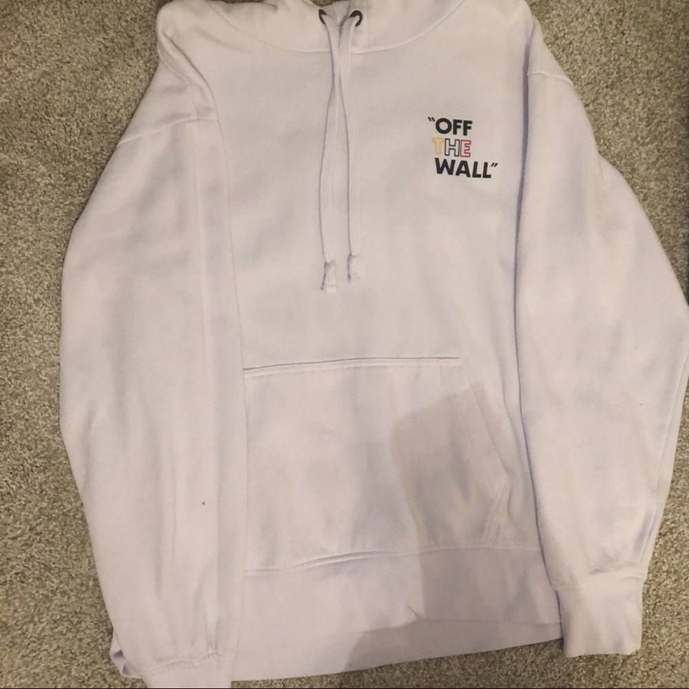UNISEX Vans “off the wall” white hoodie